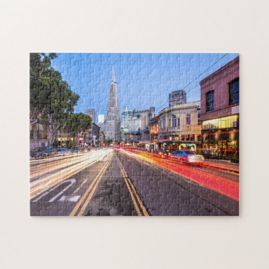 San Francisco North Beach Motion Blur Traffic Legpuzzel (Horizontaal)