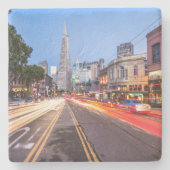 San Francisco North Beach Motion Blur Traffic Stenen Onderzetter (Voorkant)