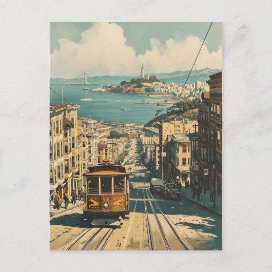 San Francisco : Nostalgie Côtière Carte Postale An (Devant)