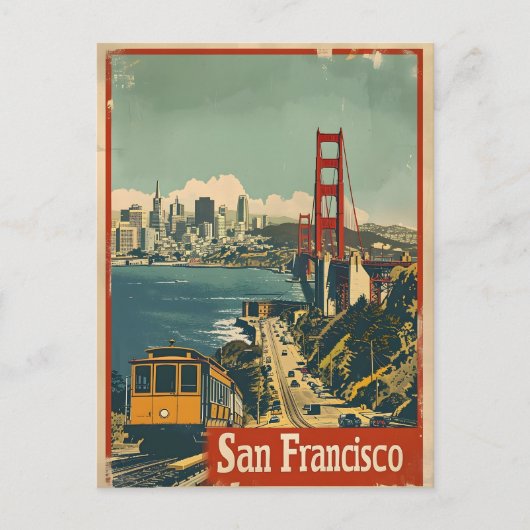 San Francisco : Nostalgie Côtière Carte Postale An (Devant)