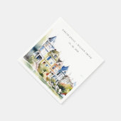 San Francisco Painted Ladies Landscape Wedding Servet (Hoek)