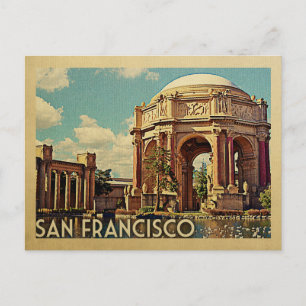 San Francisco Palace California Vintage Travel Briefkaart