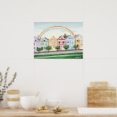 San Francisco Pastel geschilderde dames Poster (Keuken)