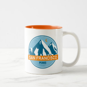 San Francisco Peaks Arizona Stars Moon Tweekleurige Koffiemok