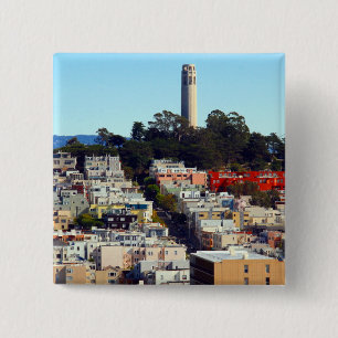 san francisco pionier park vierkante button 5,1 cm