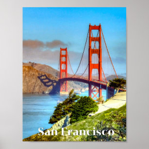 San Francisco, Pont du Golden Gate, Affiche de voy