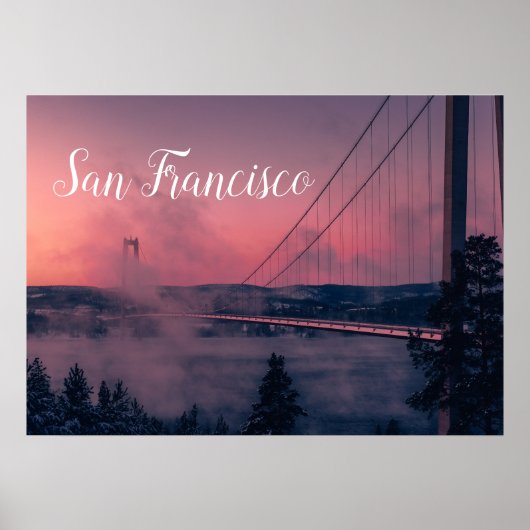 San Francisco Poster met Golden Gate Bridge (Voorkant)