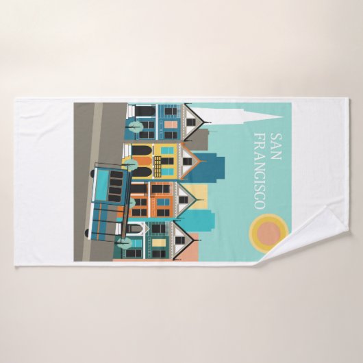 San Francisco Pretty Art (Serviette de bain)