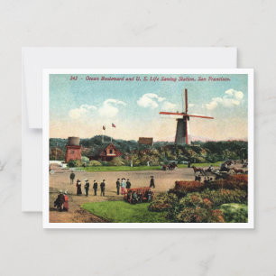 San Francisco, Reddingsstation, Antiek Briefkaart