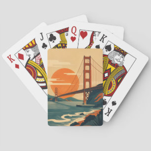 San Francisco Reis Vintage Golden Gate Bridge Pokerkaarten
