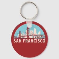 San Francisco Retro City Skyline  Cityscape