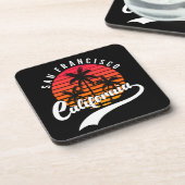 San Francisco Retro Sunset Beverage Coaster Bier Onderzetter (Linkerzijde)