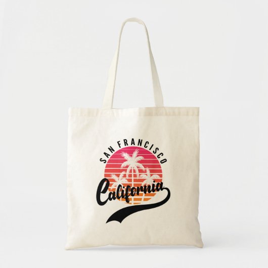 San Francisco Retro Sunset Canvas tas (Voorkant)