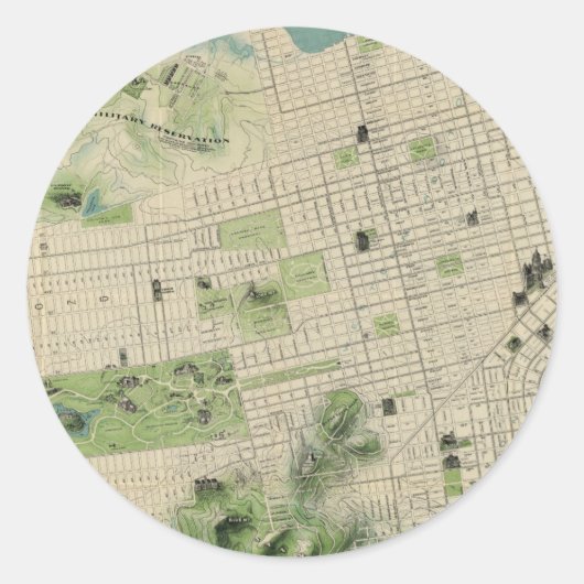 San Francisco Ronde Sticker (Voorkant)