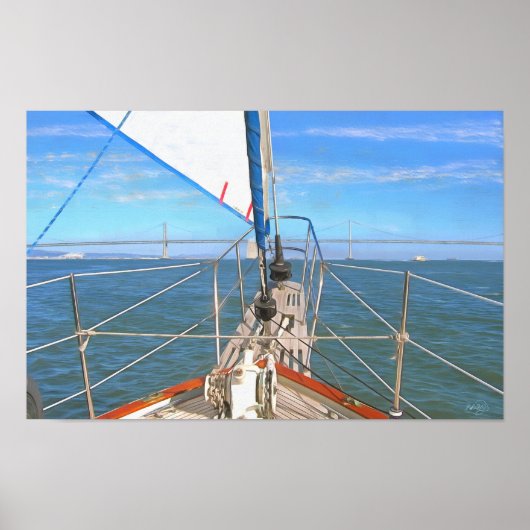 San Francisco Sailing 0869 Art Print (Voorkant)