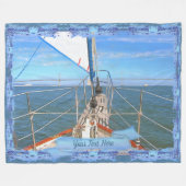 San Francisco Sailing 0869 Fleece Deken (Voorkant (Horizontaal))