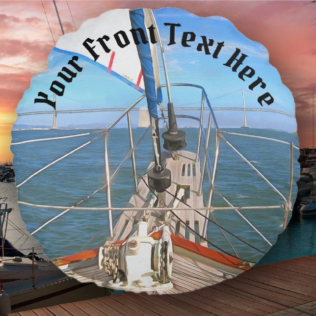 San Francisco Sailing 0869 Rond Kussen (Creator heeft geüpload)