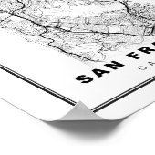 San Francisco-schiereilandkaart Poster (Hoek)