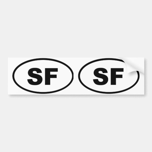 San Francisco SF Bumpersticker (Voorkant)