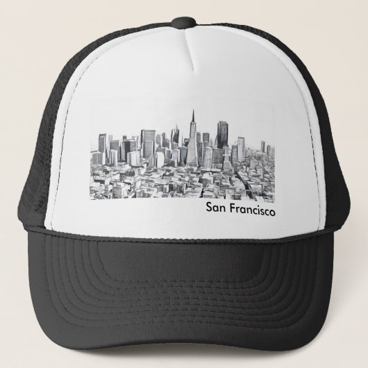 San Francisco SF Citiscape Trucker Pet (Voorkant)