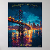 San Francisco Skyline à Dusk Poster - Romantique (Devant)