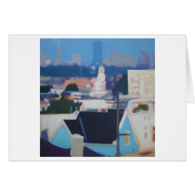 San Francisco Skyline (blauw) (Voorkant Horizontaal)