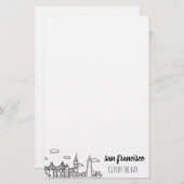 San Francisco Skyline Briefpapier (Voorkant / Achterkant)