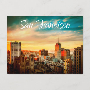 San Francisco Skyline California Verenigde Staten Briefkaart