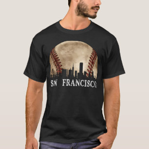 San Francisco Skyline City honkballiefhebber T-shirt