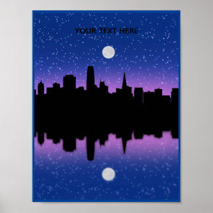 San Francisco Skyline Drawing #1 Poster