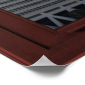 San Francisco Skyline Faux Cherry Wood Window Poster (Hoek)