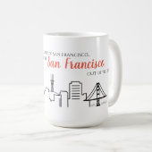 San Francisco Skyline Girl Citation Mug (Devant droit)