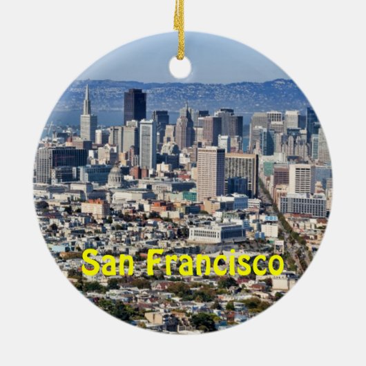 San Francisco Skyline Holiday Ornament (Achterkant)
