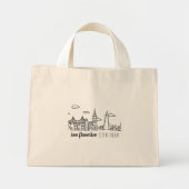 San Francisco Skyline Mini Tote Bag (Voorkant)