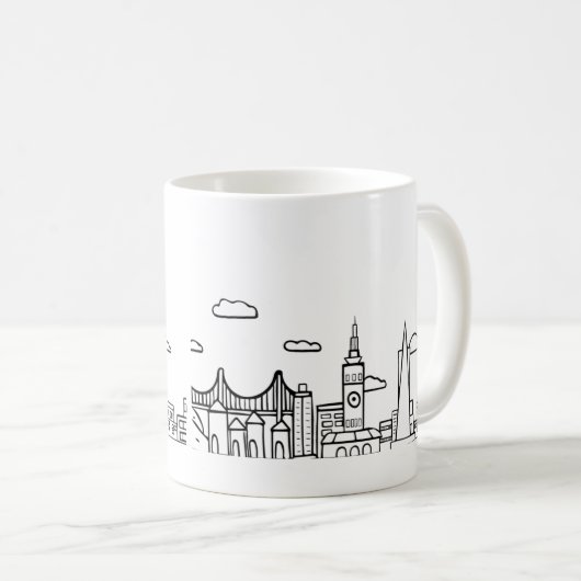 San Francisco Skyline Mok (Voorkant rechts)