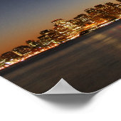 San Francisco Skyline op Sunset Poster (Hoek)