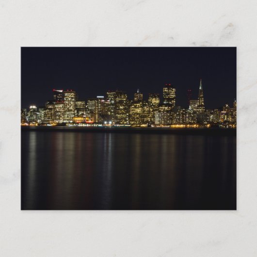 San Francisco Skyline pour carte postale de nuit (Devant)