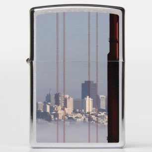 San Francisco Skyline van Golden Gate Bridge.