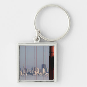 San Francisco Skyline van Golden Gate Bridge. Sleutelhanger