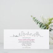 San Francisco Skyline Wedding of Dinner Invitation Kaart (Staand voorkant)