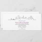 San Francisco Skyline Wedding of Dinner Invitation Kaart (Voorkant / Achterkant)