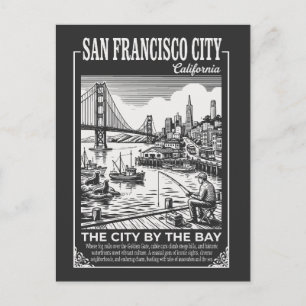 San Francisco Stad Californië De Stad Bij De Baai Briefkaart