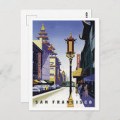 San Francisco, stadsstraat, stad China Briefkaart (Voorkant / Achterkant)