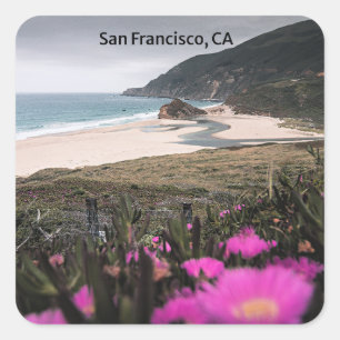 San Francisco strand Vierkante Sticker