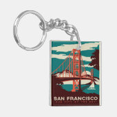 San Francisco Style Golden Gate Bridge Sleutelhanger (Voorkant Links)