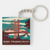 San Francisco  Style Golden Gate Bridge Sleutelhanger (Achterkant)