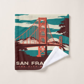 San Francisco Style Golden Gate Bridge Washandje