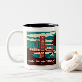 San Francisco Style Golden Gate Tweekleurige Koffiemok
