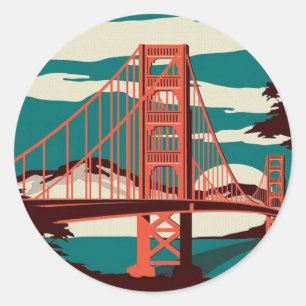San Francisco  Style Ronde Sticker