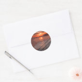 San Francisco Sunrise Retro Ronde Sticker (Envelop)